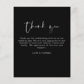 Elegant Script Photo Weddenschap Hartelijk dank Flyer (Achterkant)