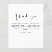 Elegant Script Photo Weddenschap Hartelijk dank Flyer (Achterkant)