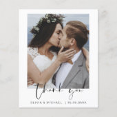 Elegant Script Photo Weddenschap Hartelijk dank Flyer (Voorkant)