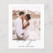 Elegant Script Photo Weddenschap Hartelijk dank Flyer (Voorkant)