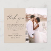 Elegant Script Photo Weddenschap Hartelijk dank Flyer (Voorkant)
