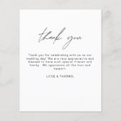 Elegant Script Photo Weddenschap Hartelijk dank Flyer (Achterkant)