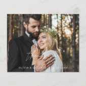 Elegant Script Photo Weddenschap Hartelijk dank Flyer (Voorkant)