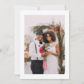 Elegant Script Photo Wedding Bedankkaart (Achterkant)