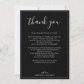 Elegant Script Photo Wedding Bedankkaart (Achterkant)