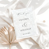 Elegant Script Photo Wedding Bedankkaart