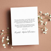 Elegant Script Photo Wedding Bedankkaart