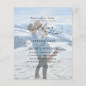 Elegant Script Photo Wedding Invitation (Voorkant)