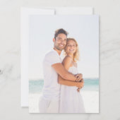 Elegant Script Photo Wedding Invitation Kaart (Achterkant)