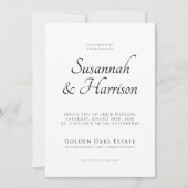 Elegant Script Photo Wedding Kaart (Voorkant)