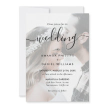 Elegant Script Photo Wedding