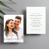 Elegant Script Photo Wedding Kaart