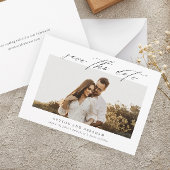 Elegant Script Photo Wedding Save The Date