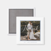 Elegant Script Photo WeddingHartelijk dank Magneet (Voorkant / Achterkant)