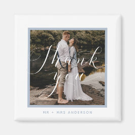 Elegant Script Photo WeddingHartelijk dank Magneet