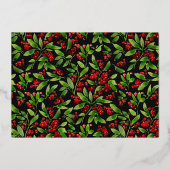 Elegant Script Photo Winter Weddenschap Hartelijk  Folie Feestdagenkaart (Achterkant)