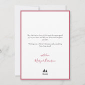 Elegant Script Pink Non Photo Watercolor Christmas Feestdagenkaart (Achterkant)