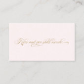 Elegant Script Pink Salon Referral Kaart (Voorkant)