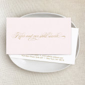 Elegant Script Pink Salon Referral Kaart