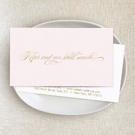 Elegant Script Pink Salon Referral Kaart