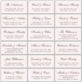Elegant Script Pink Wedding Guest Adresetiketten Sticker (Voorkant)
