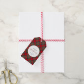 Elegant Script Plaid Stewart Tartan Cadeaulabel (Met Touw)