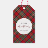 Elegant script Played Stewart Tartan Cadeaulabel (Voorkant)