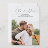 Elegant Script Portret Volledige foto Save The Date (Voorkant)