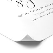 Elegant Script Portret Weddenschap Poster (Hoek)