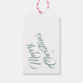 Elegant script prettig kerstfeest cadeaulabel (Voorkant)