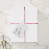 Elegant script prettig kerstfeest cadeaulabel (Met Touw)