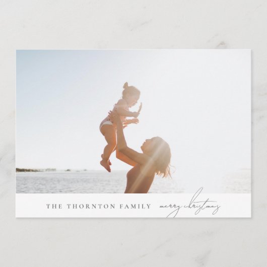 Elegant Script | PRETTIG KERSTFEEST Foto Collage Feestdagenkaart (Voorkant)