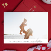 Elegant Script | PRETTIG KERSTFEEST Foto Collage Feestdagenkaart