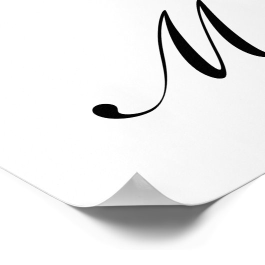Elegant Script Prettig Kerstfeest Poster (Hoek)
