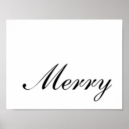 Elegant Script Prettig Kerstfeest Poster