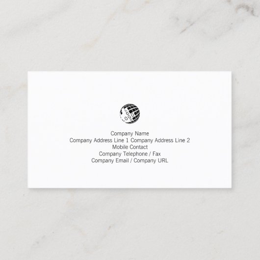 Elegant Script Professioneel Visitekaartje (Achterkant)