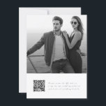Elegant script QR-code Foto budget bruiloft Kaart<br><div class="desc">Verwelkom uw gasten voor een romantisch feest met onze "Elegant Script QR Code Photo Budget Wedding Invitation" Dit ontwerp combineert prachtig een prachtige rustieke achtergrond met moderne boho flair,  geaccentueerd door eenvoudige kalligrafie en een praktische QR-code voor gemakkelijke toegang tot evenementdetails.</div>