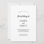 Elegant Script QR Code Foto Huwelijksuitnodiging Kaart (Voorkant)