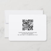 Elegant Script QR code generator trouwwebsite RSVP Kaartje (Achterkant)