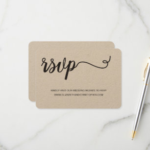 Elegant Script QR code generator trouwwebsite RSVP Kaartje