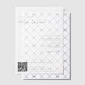 Elegant script QR-code moderne chique bruiloft Vellum Uitnodigingen (Offset (Uitnodiging))