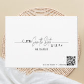 Elegant script QR-code Sla de datum op Save The Date