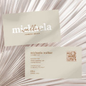 Elegant Script QR Code & Social Media Visitekaartje