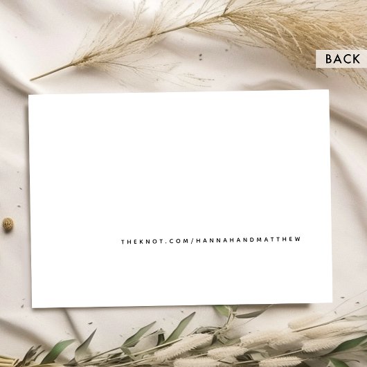 Elegant script QR Code Trouwwebsite Kraft Informatiekaartje