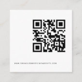 Elegant Script QR Code Weddenschap RSVP Informatiekaartje (Achterkant)