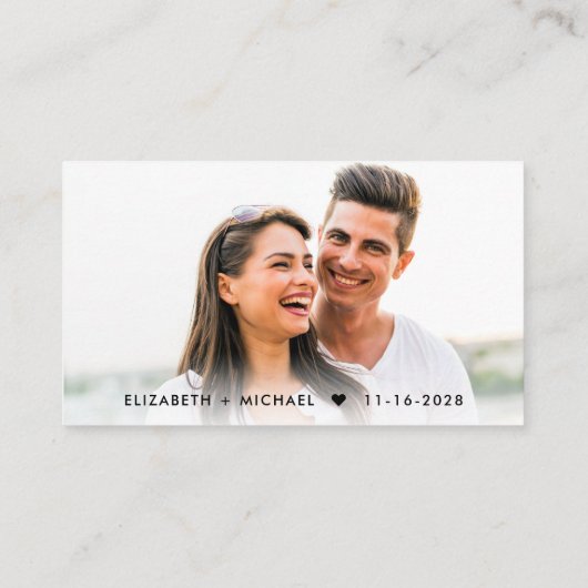 Elegant Script QR Code Weddenschap RSVP Informatiekaartje (Achterkant)