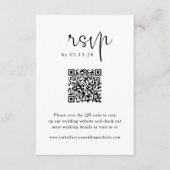 Elegant Script QR Code Wedding RSVP Kaart (Voorkant)