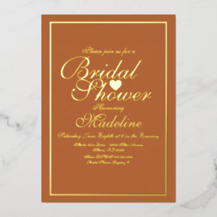 Elegant Script Rand Hart Bruiloft Feest Folie Uitn Uitnodiging