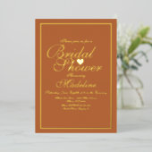 Elegant Script Rand Hart Bruiloft Feest Folie Uitn Uitnodiging (Staand Voorkant)