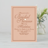Elegant Script Rand Hart Bruiloft Feest Folie Uitnodiging (Staand Voorkant)